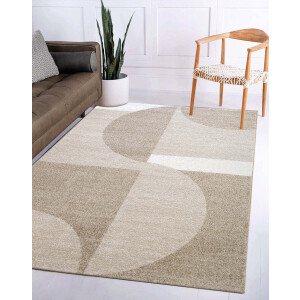Flycarpets Belos Vloerkleed Scandinavisch - Beige / Crème - Laagpolig Tapijt Woonkamer - 140x200 cm