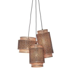 GOOD&MOJO Hanglamp Bhutan - Bamboe|Zwart - 3L