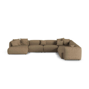 Modulaire hoekbank Martina rechts bouclé | Micadoni Home