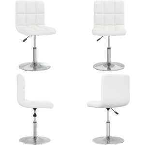 vidaXL Eetkamerstoel kunstleer wit - Eetkamerstoel - Eetkamerstoelen - Dinerstoel - Dinerstoelen