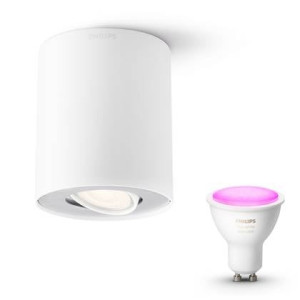 Philips Pillar Opbouwspot Wit - Hue White & Color Ambiance - 1 Spot