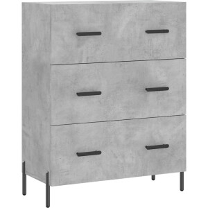 vidaXL - Dressoir - 69,5x34x90 - cm - bewerkt - hout - betongrijs