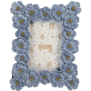 Clayre & Eef Fotolijst 10x15 cm Blauw Kunststof