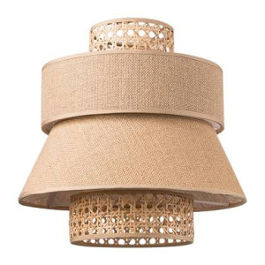 Home Sweet Home Lampenkap Cane Weave rond naturel - B:30xD:30xH:29cm