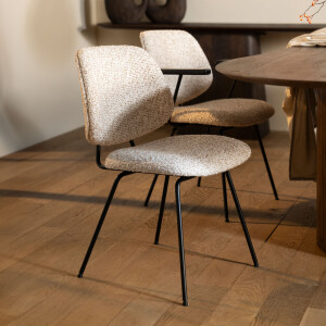 Eleonora Eetkamerstoel 'Jon' kleur Beige