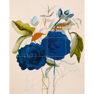 IXXI Untitled, Leigh Viner - 80 x 100 cm - Gratis ophangtool - Grote wanddecoratie en posters - Abstract, Kleurrijk, Aquarel, Slaapkamer, Woonkamer