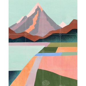 IXXI First Blossom, Henry Rivers - 80 x 100 cm - Gratis ophangtool - Grote wanddecoratie en posters - Geometrische Kunst, Illustraties, Slaapkamer