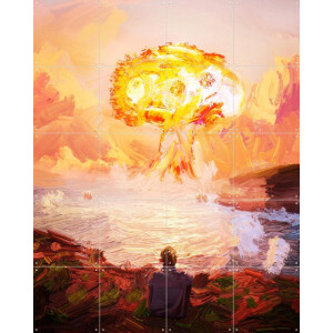 IXXI Explosion, Vineet Suresh - 80 x 100 cm - Gratis ophangtool - Grote wanddecoratie en posters - Digitale Kunst, Kwaststreken, Surrealisme