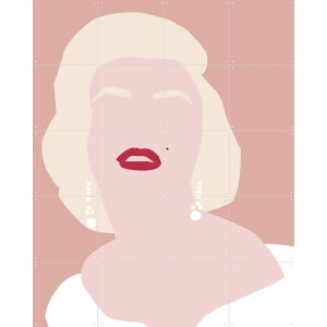 IXXI Marilyn, Helena Ravenne - 80 x 100 cm - Gratis ophangtool - Grote wanddecoratie en posters - Pop art, Illustraties, Minimalistisch, Digitale