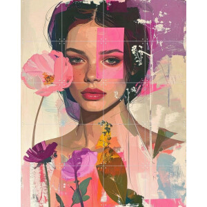 IXXI Whisper Of Summers Glow, Moonheart Artworks - 80 x 100 cm - Gratis ophangtool - Grote wanddecoratie en posters - Fantasierijk, Kleurrijk