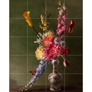 IXXI Flora Romance, Sander van Laar - 80 x 100 cm - Gratis ophangtool - Grote wanddecoratie en posters - Klassiek, Fotografie, Naturalisme, Kleurrijk