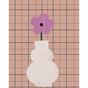 IXXI Tiny Bouquet, Little Otja - 80 x 100 cm - Gratis ophangtool - Grote wanddecoratie en posters - Minimalistisch, Abstract, Illustraties