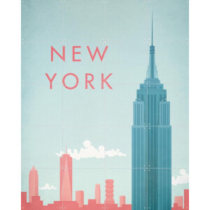 IXXI New York, Henry Rivers - 80 x 100 cm - Gratis ophangtool - Grote wanddecoratie en posters - Typografie, Illustraties, Geometrische Kunst