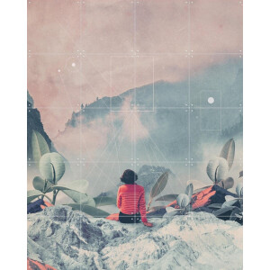 IXXI Lost in the 17th Dimension, Frank Moth - 80 x 100 cm - Gratis ophangtool - Grote wanddecoratie en posters - Kleurrijk, Digitale Kunst, Collage