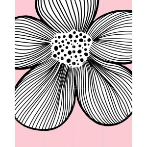 IXXI Blossom Pink, BAINAI - 80 x 100 cm - Gratis ophangtool - Grote wanddecoratie en posters Babykamer, Kinderkamer, Kinderen