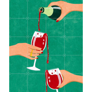 IXXI Cheers Girls, Raissa Oltmanns - 80 x 100 cm - Gratis ophangtool - Grote wanddecoratie en posters - Grafisch Ontwerp, Illustraties, Speels