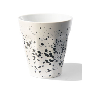 HEMA HEMA Mok 250ml Mirabeau Aardewerk Wit Spetters (wit)