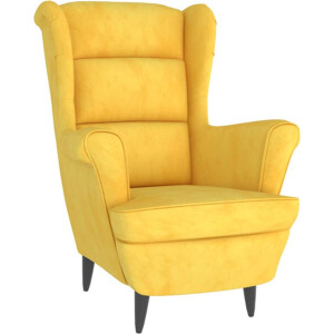 vidaXL Fauteuil fluweel mosterdgeel