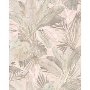 IXXI Tropical watercolour Palms leaves foliage - ivory beige, Bloomery Decor - 80 x 100 cm - Gratis ophangtool - Grote wanddecoratie en posters