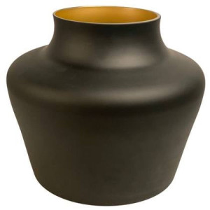 Vase The World Coral black gold Ã22,5 x H22 cm