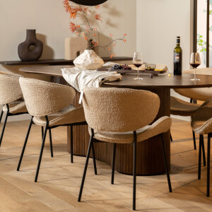 Eleonora Organische Eettafel 'Jordy' Mangohout, 250 x 110cm