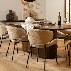 Eleonora Organische Eettafel 'Jordy' Mangohout, 300 x 110cm