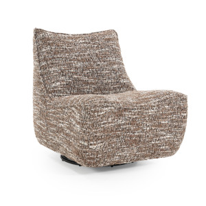 Eleonora Draaifauteuil 'Loys' Chenille, kleur Bruin