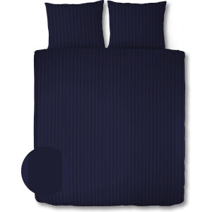 Dekbedovertrek Luxe Hotel collectie - 200 x 200 / 220 cm - 100% katoen/satijn 300TC - deepblue