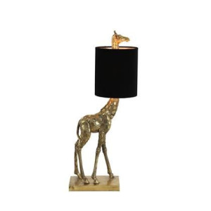 Light & Living Tafellamp Giraffe - Goud/Zwart - 26x16x61cm