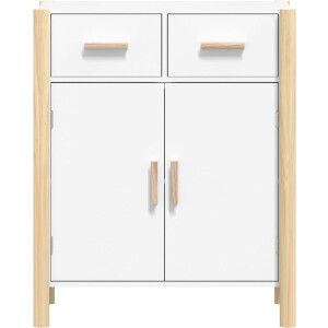 vidaXL Dressoir - Dressoirs - Kast - Wandkast - Dressoir 62x38x75 cm bewerkt hout wit