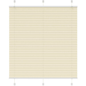 vidaXL - Plissé - rolgordijn - 115x100cm - stofbreedte - 114,4cm - polyester - crème