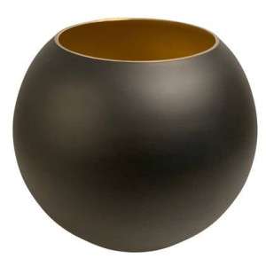 Vase The World Zambezi black gold Ã25 x H20,5 cm