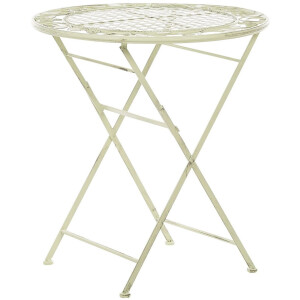 BELIANI BIVIO - Tuintafel - Lichtgroen - 70 x 70 cm - IJzer
