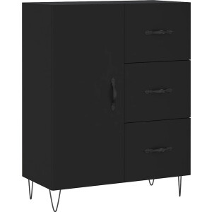 vidaXL - Dressoir - 69,5x34x90 - cm - bewerkt - hout - zwart