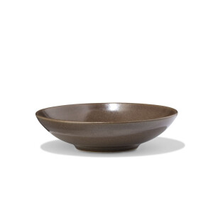 HEMA HEMA Lage Schaal Ø15cm PUUR Reactief Glazuur Donkerbruin (donkerbruin)