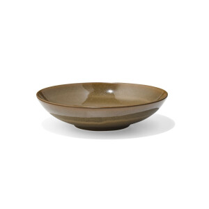 HEMA HEMA Diep Bord Ø21.2cm Monaco Aardewerk Donkerbruin (donkerbruin)