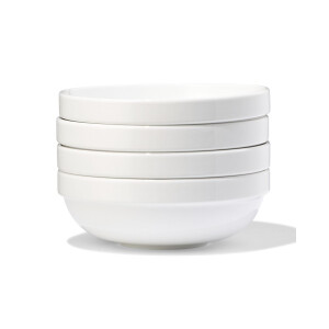 HEMA HEMA Schaaltje ⌀15x5.2cm Porselein Wit - 4 Stuks (wit)
