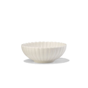 HEMA HEMA Schaaltje ⌀9cm Aardewerk Bloem Wit (wit)