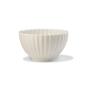 HEMA HEMA Schaaltje ⌀12cm Aardewerk Bloem Wit (wit)