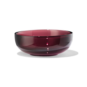 HEMA HEMA Saladeschaal ⌀23cm Glas Bordeauxrood (bordeauxrood)