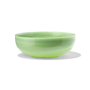 HEMA HEMA Saladeschaal ⌀23x9cm Glas Marmereffect Groen (groen)