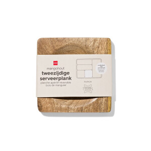 HEMA HEMA Tweezijdige Serveerplank 14x14cm Mangohout (hout)
