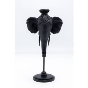 Kare Design Kandelaar Elephant Head Black 49cm
