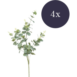 Emerald - Kunsttak Eucalyptus 75cm - Set van 4 - Kunstplant voor binnen