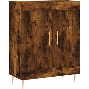 vidaXL - Dressoir - 69,5x34x90 - cm - bewerkt - hout - gerookt - eikenkleurig