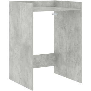 vidaXL - Wasmachinekast - met - opslag - Beton - 67,5 - x - 62 - x - 97 - cm - Bewerkt - hout