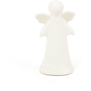 Housevitamin Dolomieten Engel / Kerstversiering met Led verlichting - 7X5X13 cm ( S ) - Wit