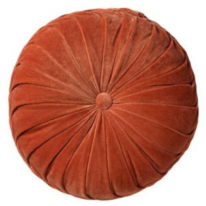 Dutch Decor Sierkussen rond Ã 40 cm velvet - KAJA - Potters Clay terra