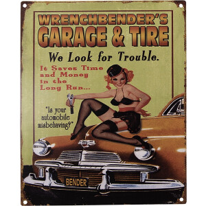 Clayre & Eef Tekstbord 20x25 cm Groen Geel IJzer