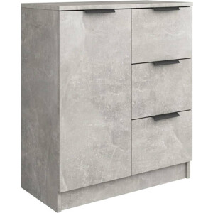 vidaXL - Dressoir - 60x30x70 - cm - bewerkt - hout - betongrijs